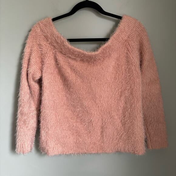 MinkPink Florentine Fuzzy Off Shoulder Sweater - Picture 5 of 6